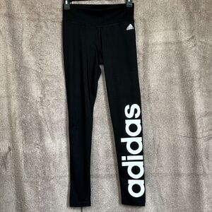 Adidas Women Climalite Workout Yoga Leggings Sz S Logo Loungewear Athletic Gym